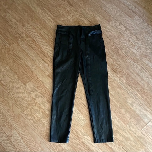 Generation Love New York Black High Rise Faux Leather Pants Small - Picture 1 of 10